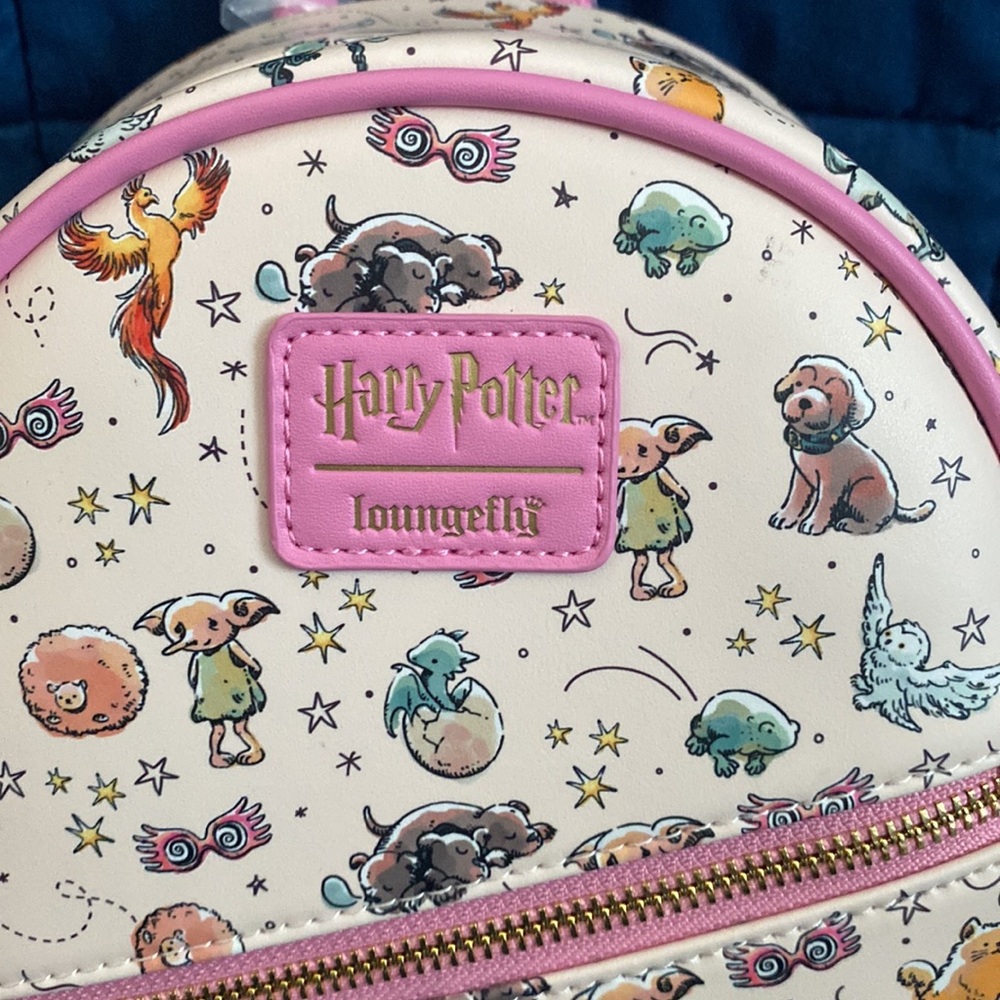 Harry Potter Loungefly Mythical Creatures Backpack - Picture 2 of 10